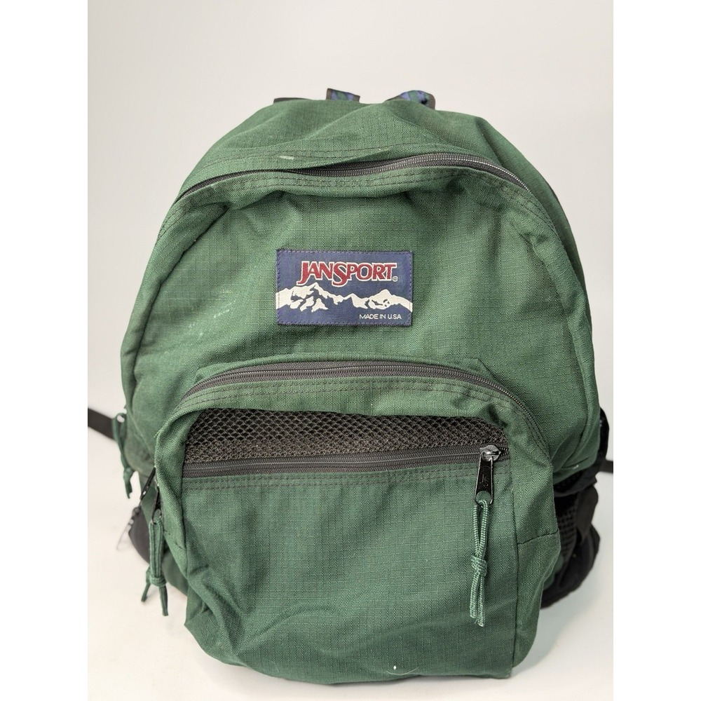 Vintage 90's Jansport Made In USA Forest Green Backpack Unisex